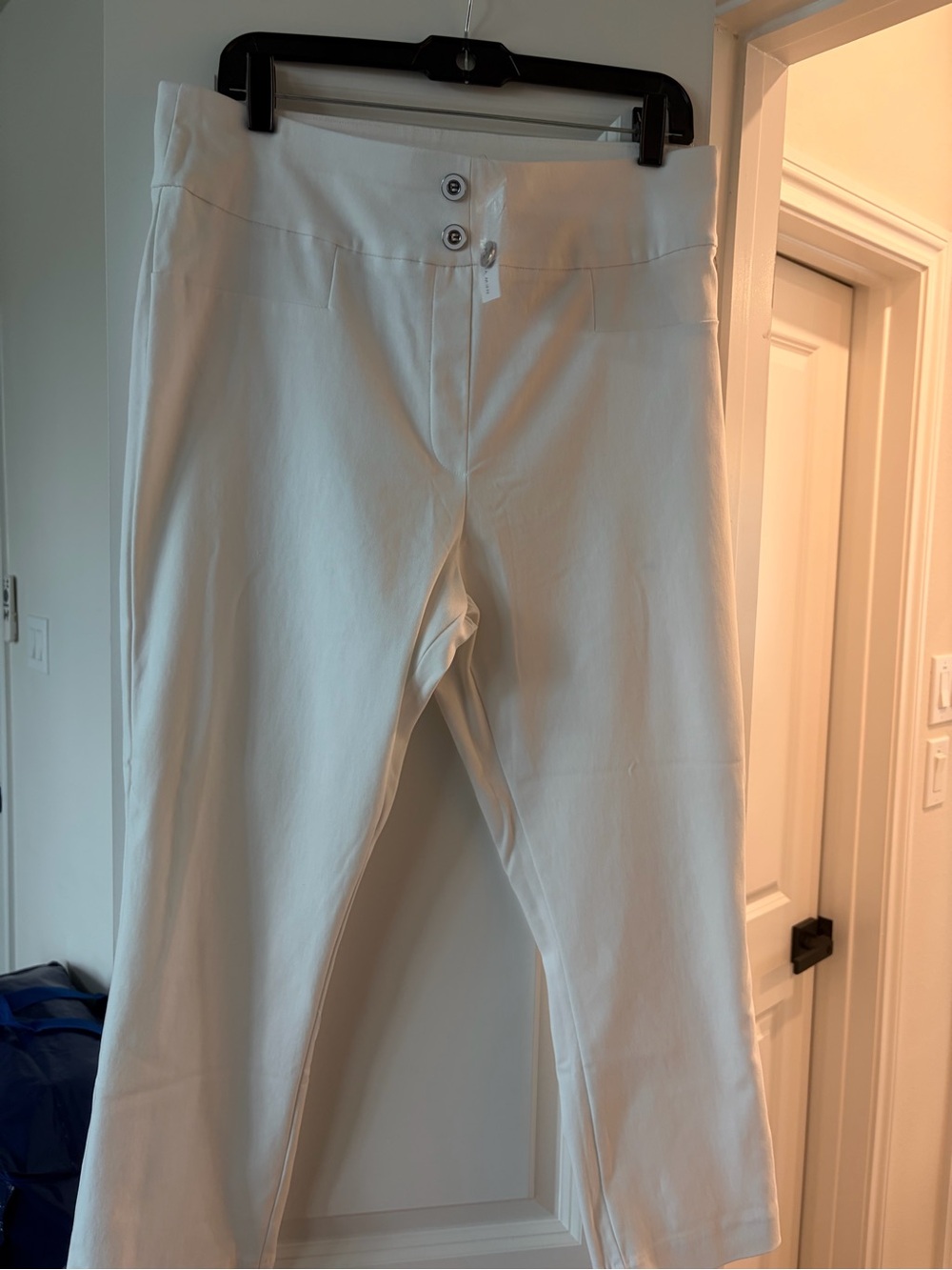 New York & Company White Stretch Pull-On Women’s Pants 1X